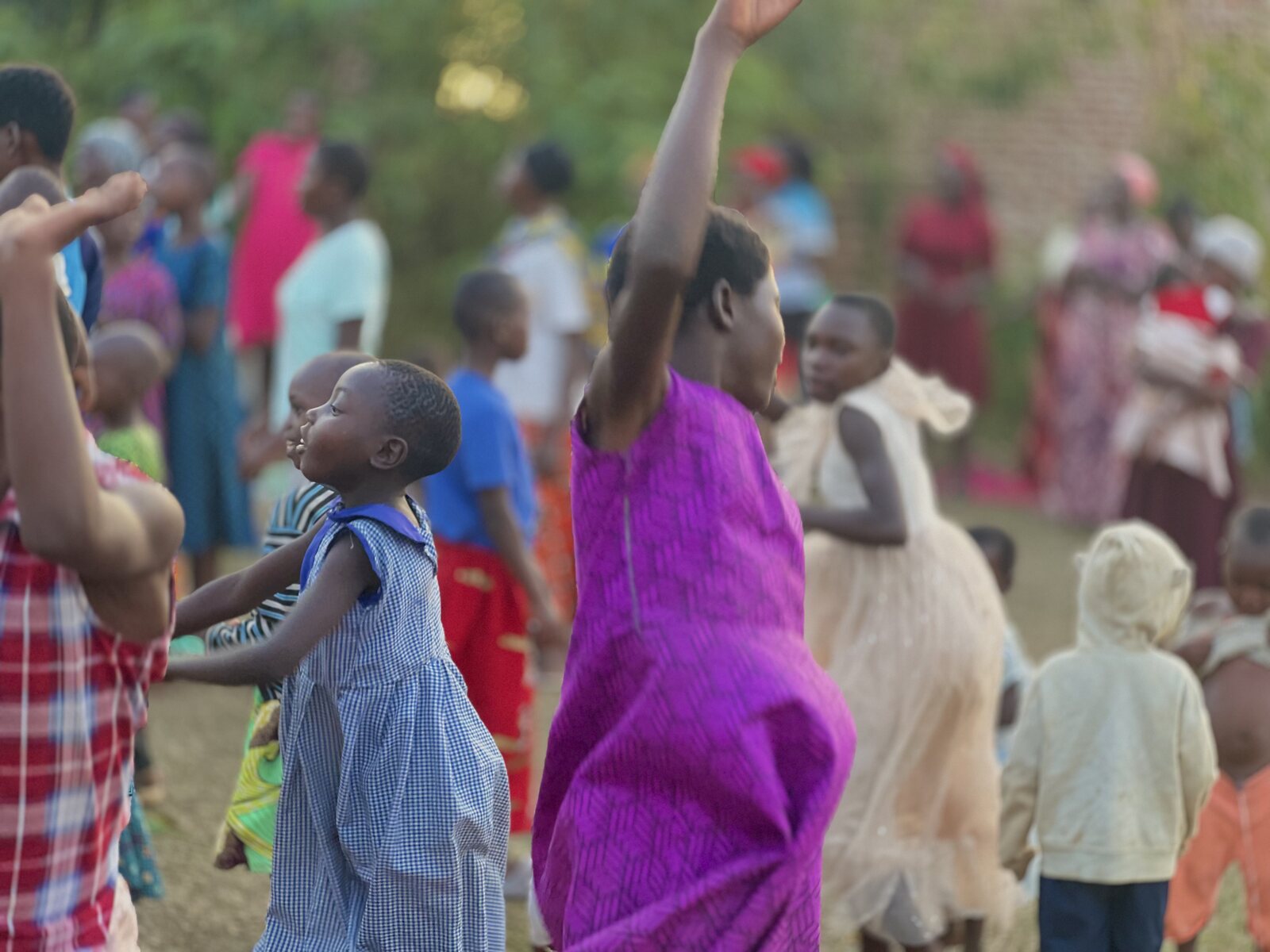 Hands raised in worship